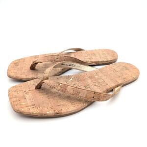 Korks Winnie Flip Flop Thong Sandals Women's Natural Cork Size US9M EU39.5